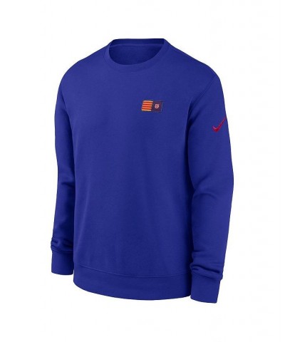 Men's Blue Barcelona Club Fleece Pullover Sweatshirt $31.50 Sweatshirt