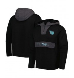 Men's Black Cleveland Guardians Ruckus Quarter-Zip Hoodie $42.00 Sweatshirt