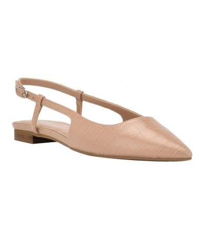 Women's Sangrie Pointy Toe Dress Flats Tan/Beige $50.49 Shoes