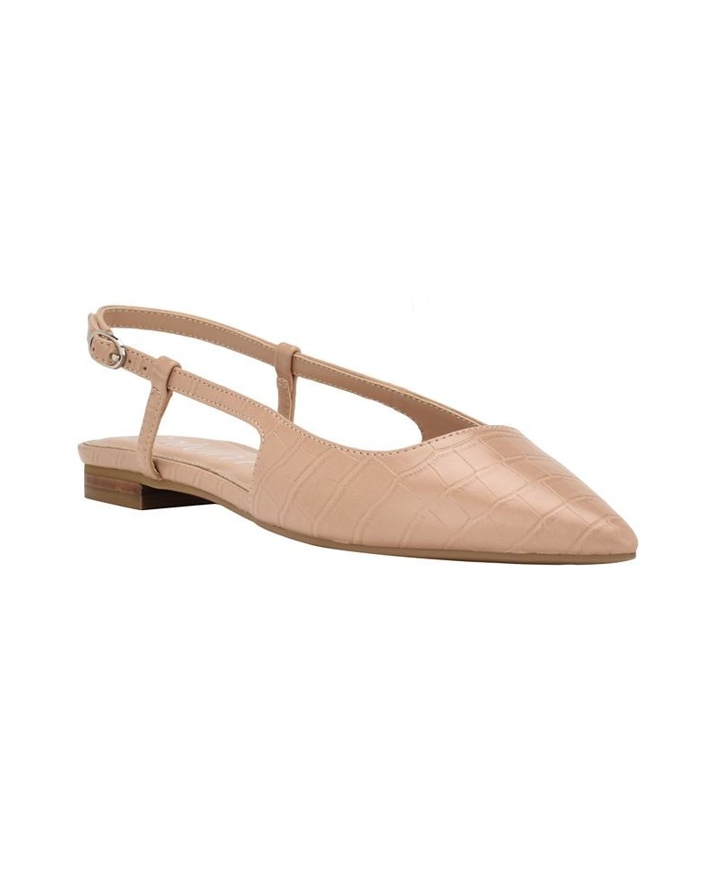 Women's Sangrie Pointy Toe Dress Flats Tan/Beige $50.49 Shoes