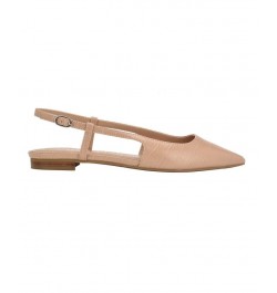 Women's Sangrie Pointy Toe Dress Flats Tan/Beige $50.49 Shoes