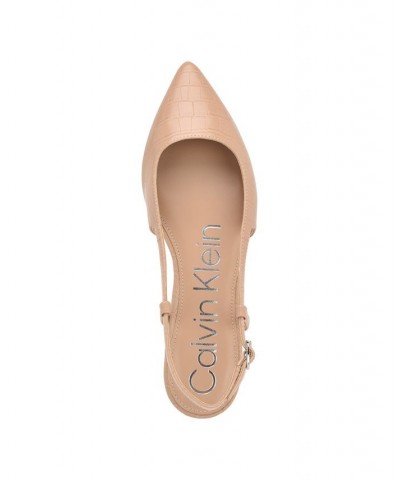 Women's Sangrie Pointy Toe Dress Flats Tan/Beige $50.49 Shoes