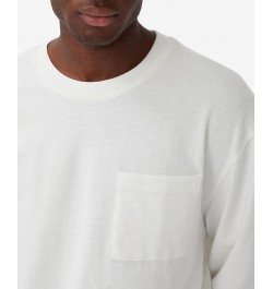 Men's Loose Fit Long Sleeve T-shirt White $26.09 T-Shirts