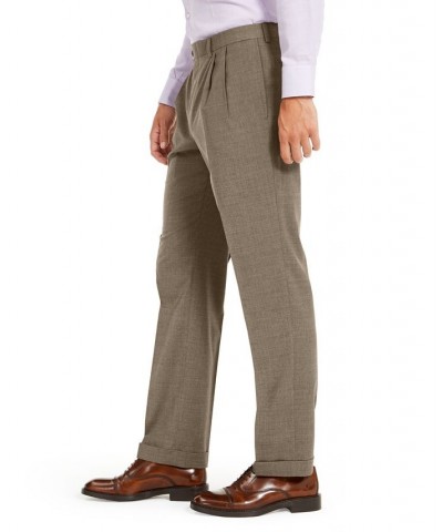 Men's Wool Blend Classic-Fit UltraFlex Stretch Double-Reverse Pleated Dress Pants PD05 $60.00 Pants