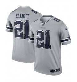 Men's Ezekiel Elliott Silver Dallas Cowboys Inverted Legend Jersey $41.80 Jersey