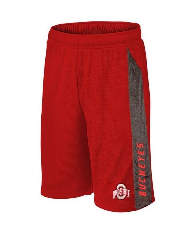 Men's Scarlet Ohio State Buckeyes Big and Tall Textured Inserts Mesh Shorts $29.99 Shorts