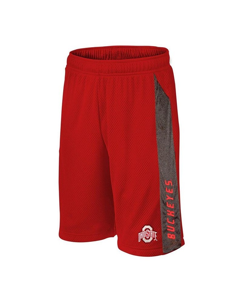 Men's Scarlet Ohio State Buckeyes Big and Tall Textured Inserts Mesh Shorts $29.99 Shorts