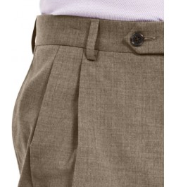 Men's Wool Blend Classic-Fit UltraFlex Stretch Double-Reverse Pleated Dress Pants PD05 $60.00 Pants