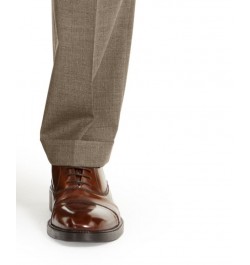 Men's Wool Blend Classic-Fit UltraFlex Stretch Double-Reverse Pleated Dress Pants PD05 $60.00 Pants