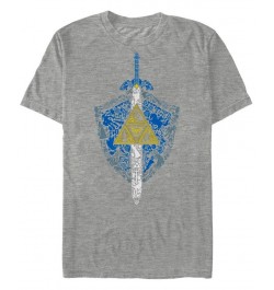 Men's Nintendo Zelda Hylian Shield Element Icons Short Sleeve T-shirt Gray $15.40 T-Shirts