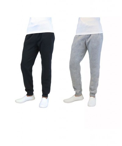 Men's 2-Packs Slim-Fit Fleece Jogger Sweatpants Black/Heather Gray $27.60 Pants