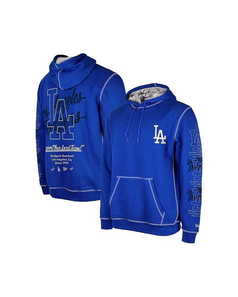 Men's Royal Los Angeles Dodgers Team Split Pullover Hoodie $36.30 Sweatshirt