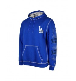 Men's Royal Los Angeles Dodgers Team Split Pullover Hoodie $36.30 Sweatshirt