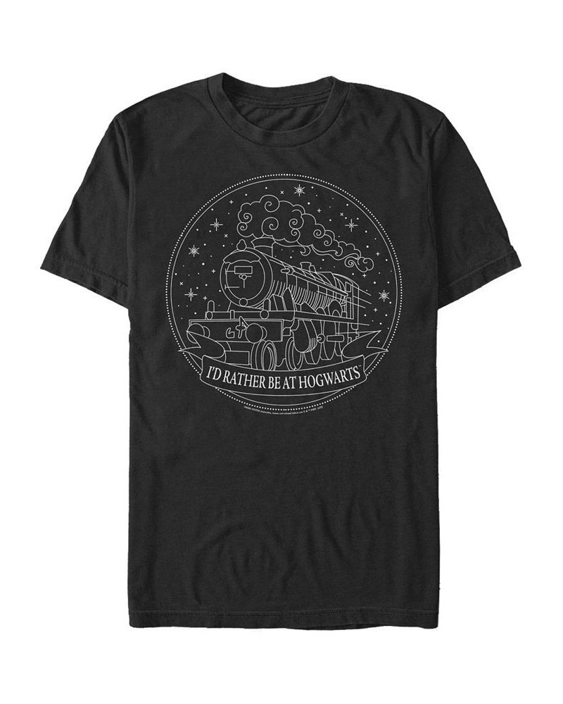 Men's Deathly Hallows 2 Get On The Express Short Sleeve T-shirt Black $19.59 T-Shirts