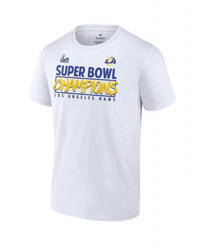 Men's Branded White Los Angeles Rams Super Bowl LVI Champions Stacked Roster T-shirt $17.48 T-Shirts