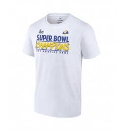 Men's Branded White Los Angeles Rams Super Bowl LVI Champions Stacked Roster T-shirt $17.48 T-Shirts