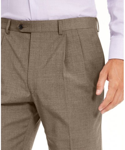 Men's Wool Blend Classic-Fit UltraFlex Stretch Double-Reverse Pleated Dress Pants PD05 $60.00 Pants