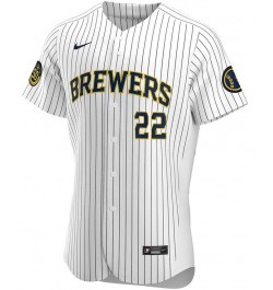 Men's Christian Yelich White Milwaukee Brewers Alternate Authentic Player Jersey $154.00 Jersey