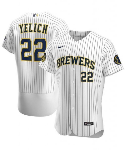 Men's Christian Yelich White Milwaukee Brewers Alternate Authentic Player Jersey $154.00 Jersey