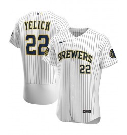 Men's Christian Yelich White Milwaukee Brewers Alternate Authentic Player Jersey $154.00 Jersey