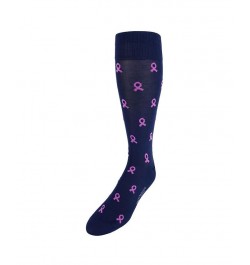 Breast Cancer Awareness Mid-Calf Mercerized Cotton Socks $21.60 Socks