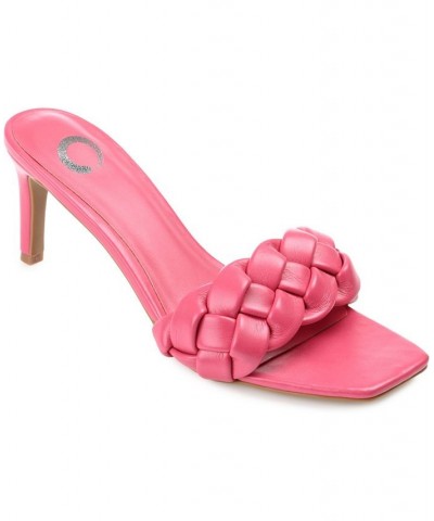 Women's Hattie Braided Sandals Pink $41.40 Shoes