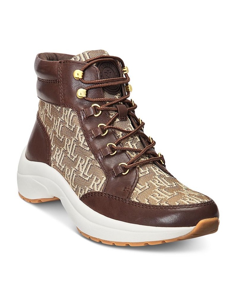 Women's Rylee Lace-Up High-Top Hiker Sneakers PD04 $48.97 Shoes