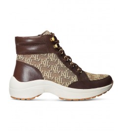 Women's Rylee Lace-Up High-Top Hiker Sneakers PD04 $48.97 Shoes