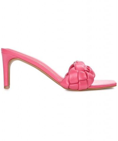 Women's Hattie Braided Sandals Pink $41.40 Shoes