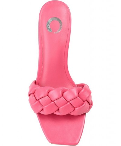 Women's Hattie Braided Sandals Pink $41.40 Shoes