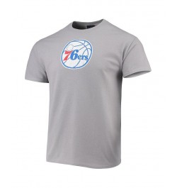 Men's Gray, Heathered Charcoal Philadelphia 76ers Pitch T-shirt and Shorts Set $26.00 Pajama