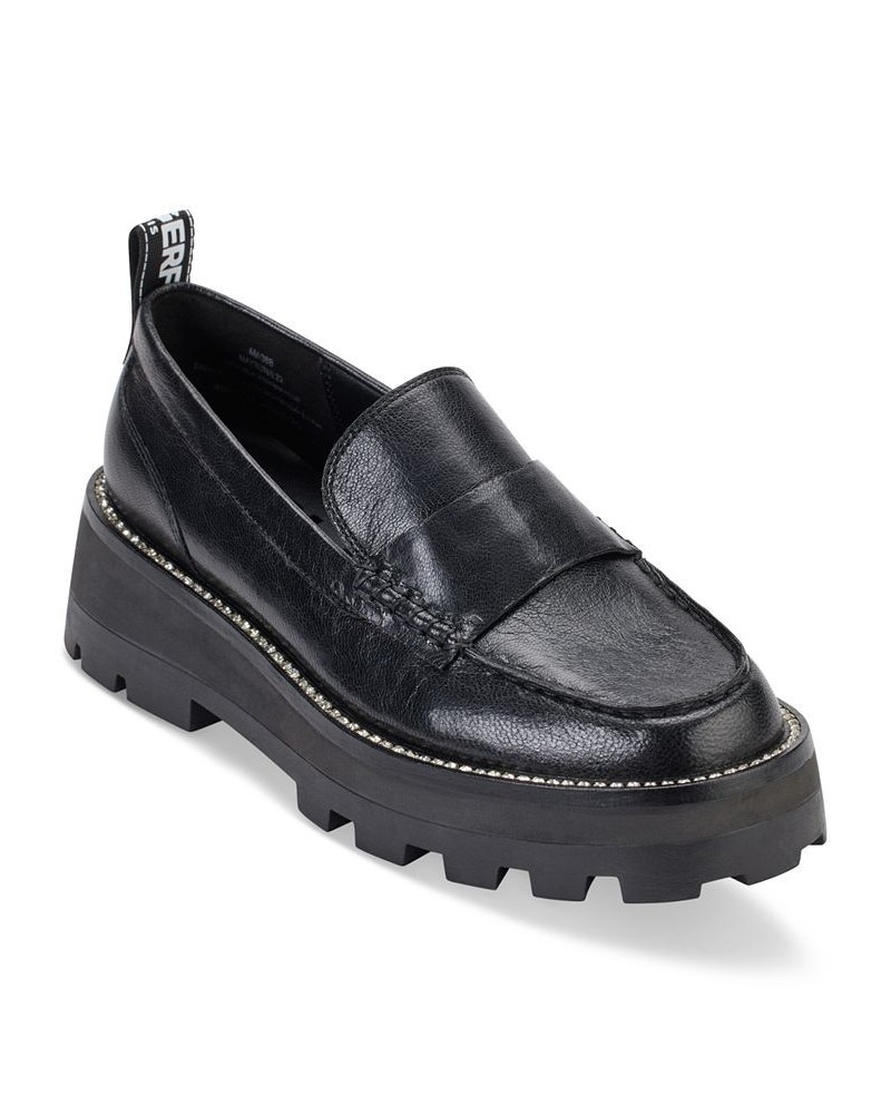 Women's Maysun Loafers Black $55.65 Shoes