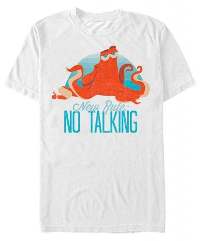 Disney Men's Finding Dory Hank No Talking, Short Sleeve T-Shirt White $14.35 T-Shirts