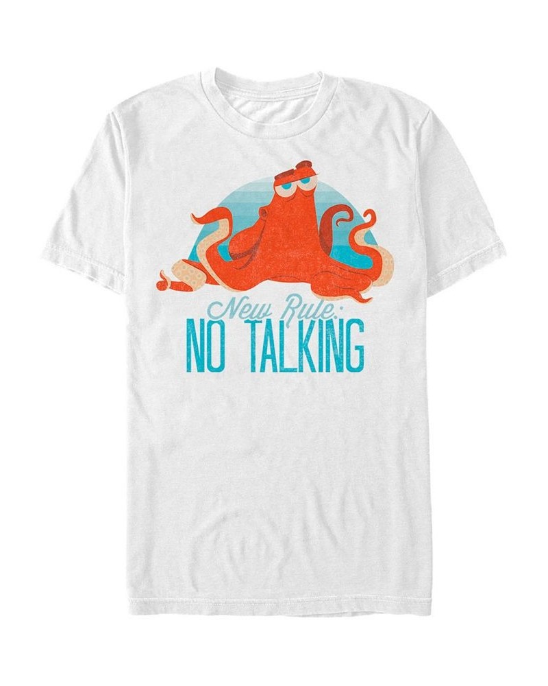 Disney Men's Finding Dory Hank No Talking, Short Sleeve T-Shirt White $14.35 T-Shirts