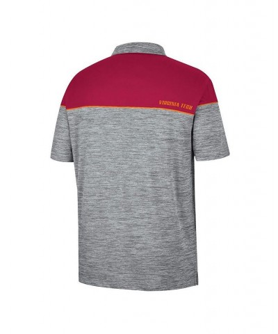 Men's Heathered Gray, Maroon Virginia Tech Hokies Birdie Polo Shirt $28.04 Polo Shirts