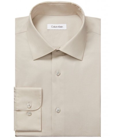 Men's Steel Slim-Fit Non-Iron Stain Shield Solid Dress Shirt PD04 $41.17 Dress Shirts