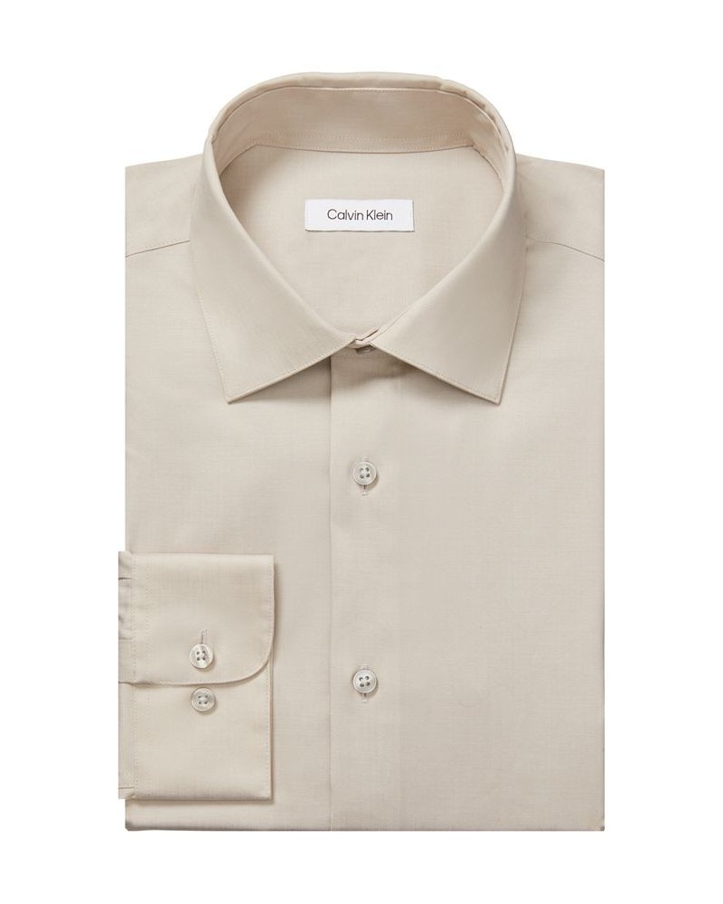 Men's Steel Slim-Fit Non-Iron Stain Shield Solid Dress Shirt PD04 $41.17 Dress Shirts