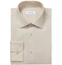 Men's Steel Slim-Fit Non-Iron Stain Shield Solid Dress Shirt PD04 $41.17 Dress Shirts