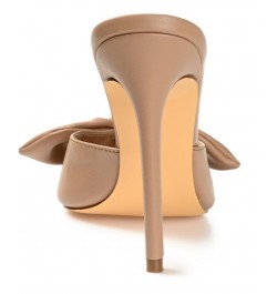 Women's Zelah Bow Stilettos Brown $47.30 Shoes