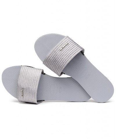 Women's You Malta Metallic Sandals Gray $24.90 Shoes