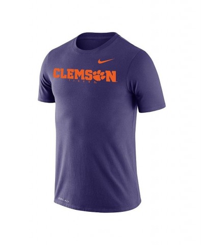 Men's Purple Clemson Tigers Big and Tall Logo Legend Performance T-shirt $28.49 T-Shirts