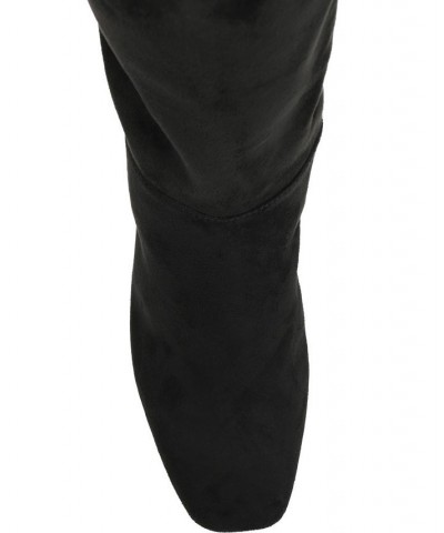 Women's Elisabeth Wide Calf Tall Boots Black $39.00 Shoes