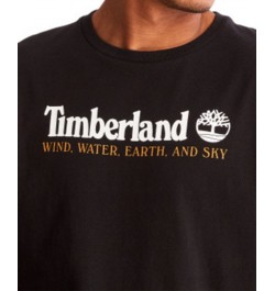 Men's "Wind Water, Earth, & Sky" Front Graphic T-shirt Black $21.00 T-Shirts