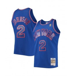 Men's Larry Johnson Blue New York Knicks 1996-97 Hardwood Classics Swingman Jersey $53.50 Jersey