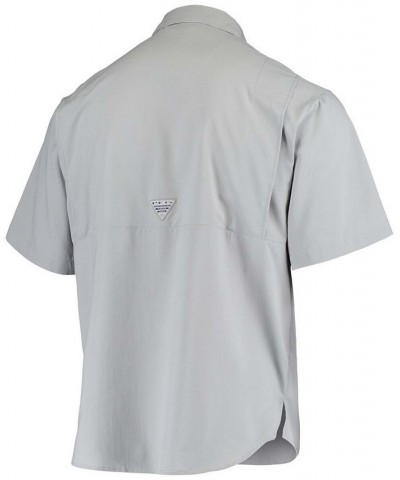 Men's Gray Texas Longhorns Tamiami Omni-Shade Button-Down Shirt $33.79 Shirts