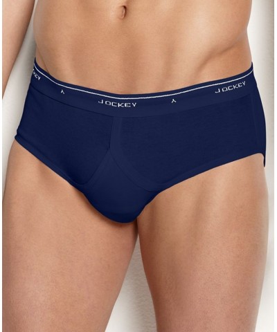 Men's Classic Low-Rise Briefs, Pack of 4 Navy, Red Mini Stripe $16.62 Underwear