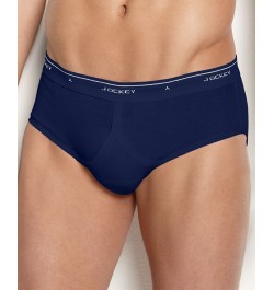 Men's Classic Low-Rise Briefs, Pack of 4 Navy, Red Mini Stripe $16.62 Underwear