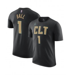 Men's Brand LaMelo Ball Black Charlotte Hornets 2022/23 City Edition Name and Number T-shirt $18.71 T-Shirts