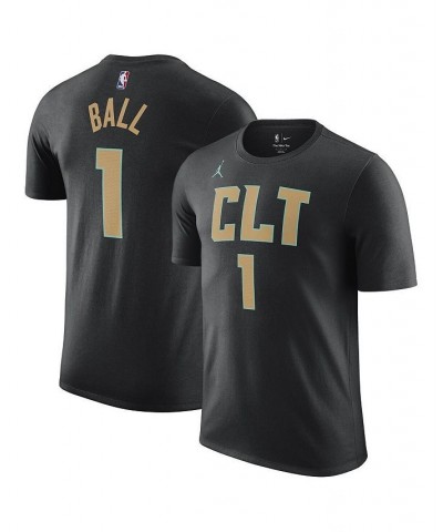 Men's Brand LaMelo Ball Black Charlotte Hornets 2022/23 City Edition Name and Number T-shirt $18.71 T-Shirts