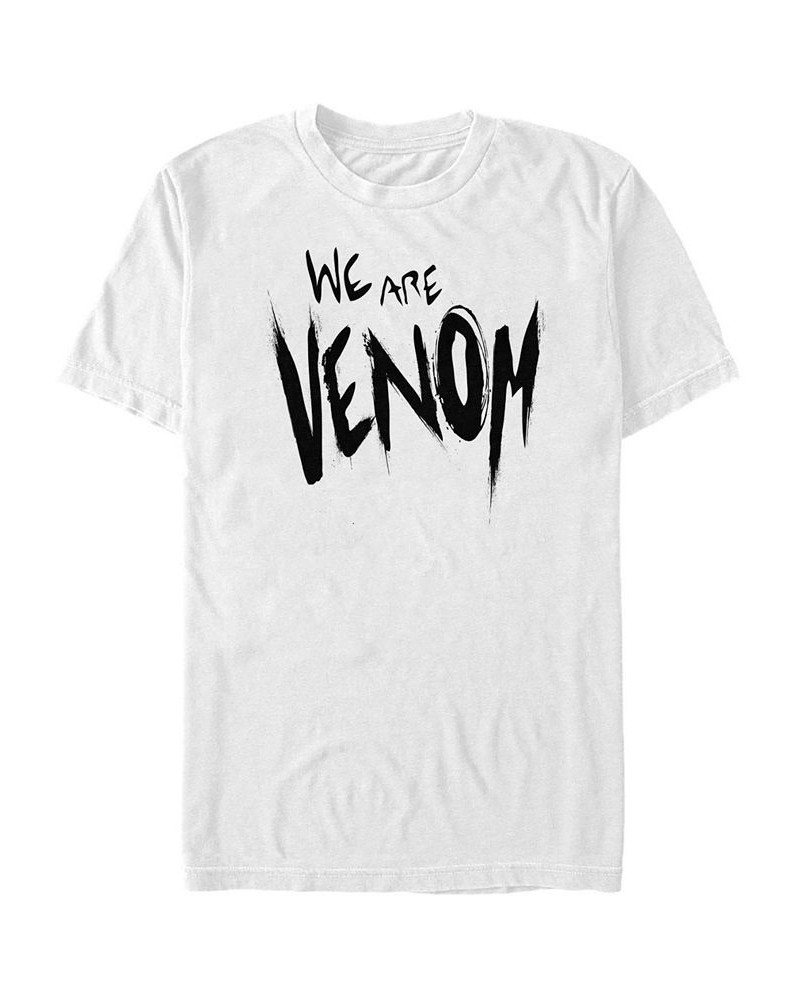 Men's We Are Venom Slime Short Sleeve Crew T-shirt White $18.54 T-Shirts